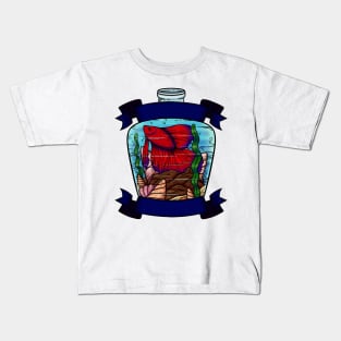 Fish in a Bottle Kids T-Shirt